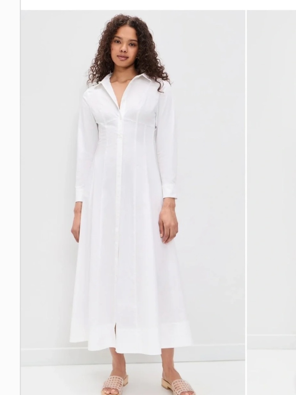 Hill House White Maxi Shirt dress